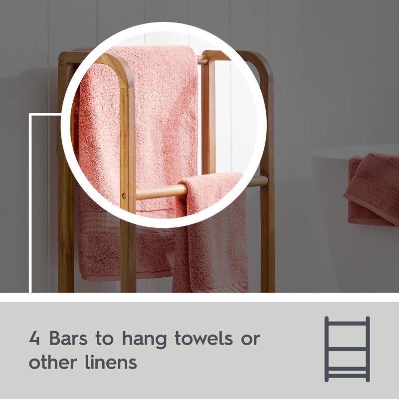 Freestanding Towel Rack - Light Honey Finish, 20.5x8x33.5 Inches, Better Homes & Gardens Juliet Collection