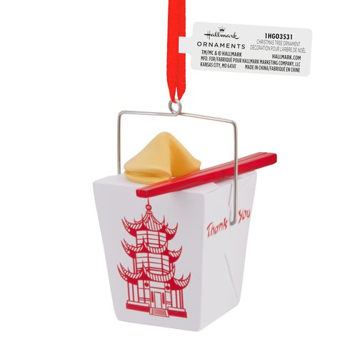 Hallmark Takeout Food Box Christmas Ornament