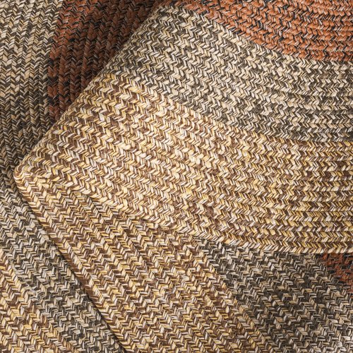 SAFAVIEH Washable Rug Outdoor Braided Collection - 3' x 5' Oval, Brown & Gold, Handmade & Reversible, Non-Shedding & Easy to Clean, Ideal for Patio, Backyard, Mudroom (BRD318T)