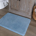 Mohawk Home 17" x 24" Augusta Bath Mat Sky Blue Machine Washable Non Slip Bathroom Rug