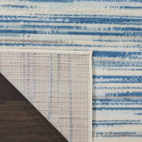 Nourison Home Jubilant Blue 2' x 4' Area Rug - Easy Clean, Non Shedding, Bed Room, Living Room, Dining Room, Kitchen (2' x 4')