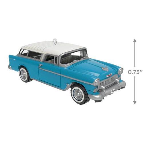 Hallmark Keepsake 0.75" Mini Christmas Ornament 2025, Lil' Classic Cars 1955 Chevrolet Nomad Wagon 2025, Metal, Gifts for Car Collectors