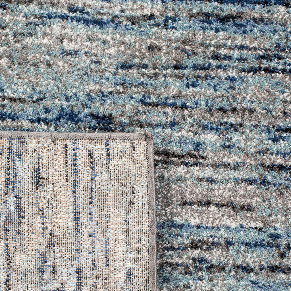 SAFAVIEH Galaxy Collection Runner Rug - 2'3" x 8', Blue & Grey, Modern Design, Non-Shedding & Easy Care, Ideal for High Traffic Areas in Living Room, Bedroom (GAL113M)