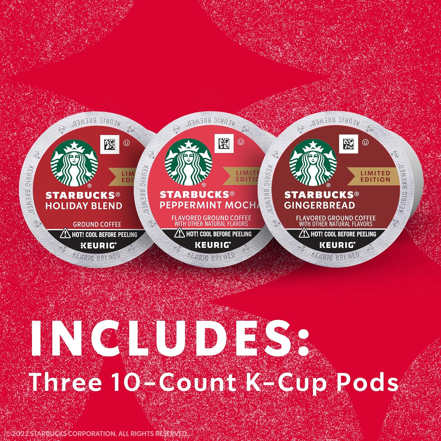 Starbucks K-Cup Coffee Pods - Medium Roast & Naturally Flavored 100% Arabica | 3 Boxes (30 Pods Total)