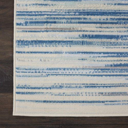 Nourison Home Jubilant Blue 2' x 4' Area Rug - Easy Clean, Non Shedding, Bed Room, Living Room, Dining Room, Kitchen (2' x 4')