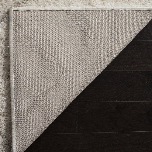 SAFAVIEH Arizona Shag Collection Runner Rug - 2'3" x 6', Ivory & Beige, Moroccan Boho Design, Non-Shedding & Easy to Clean, Ideal for Ideal for Living Room, Hallway, Foyer, Bedroom (ASG743A)