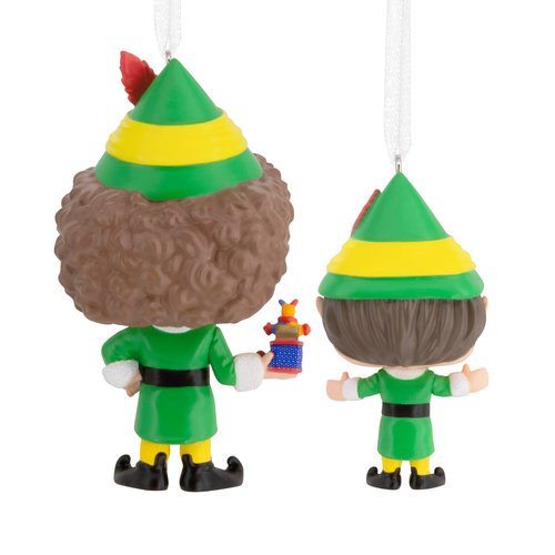 Hallmark Elf Buddy The Elf and Papa Elf Funko POP! Christmas Ornaments, Set of 2, Pop Culture Gifts