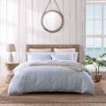 Tommy Bahama- King Duvet Cover Set, Reversible Cotton Bedding Set with Matching Shams, Coastal Home Décor (Koya Bay Blue, King)