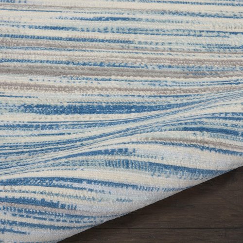 Nourison Home Jubilant Blue 2' x 4' Area Rug - Easy Clean, Non Shedding, Bed Room, Living Room, Dining Room, Kitchen (2' x 4')