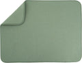 S&T INC. XL Dish Drying Mat - Absorbent Microfiber Kitchen Counter Pad | 18” x 24”, Sage Green