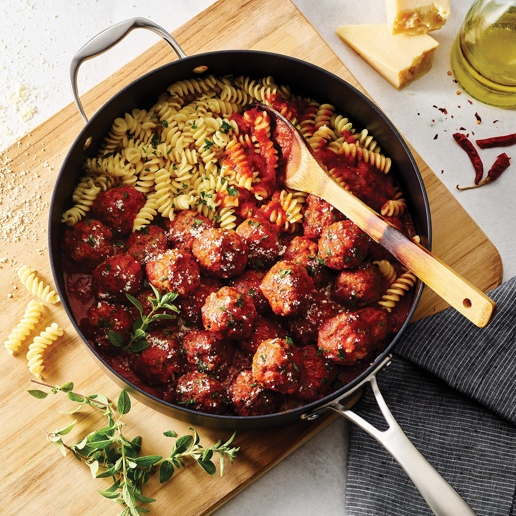Tramontina OnyxPro Hard Anodized Non Stick 5.5-Quart Saute Pan with Glass Lid, Cooking Pan with Reinforced Nonstick Coating, Oven Safe