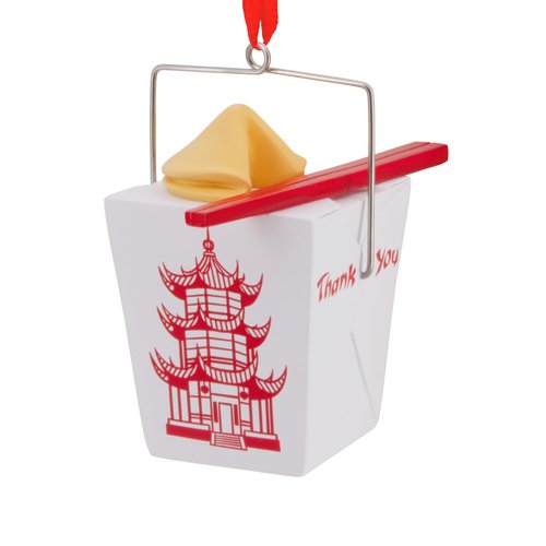 Hallmark Takeout Food Box Christmas Ornament
