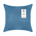 Hypoallergenic Velvet Throw Pillow 18x18 in Navy Blue - Square Decorative Cushion