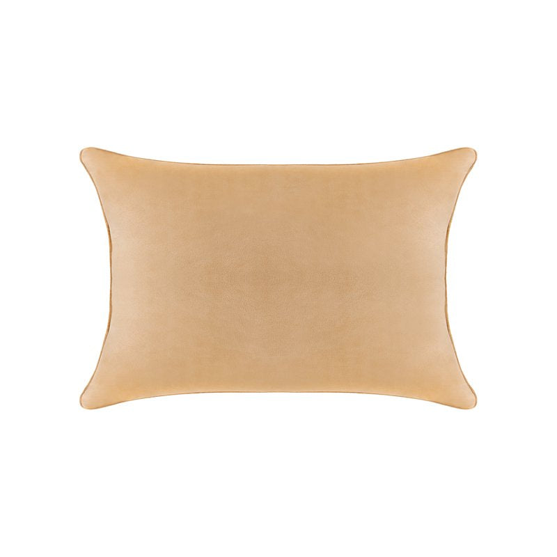 Hypoallergenic Down Alternative Throw Pillow 12x20 Mocha - Velvet Cover
