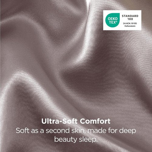 Bedsure Satin Pillowcase Set of 2 | King Size Dusty Rose Silky Pillow Cases for Hair & Skin - 20x36 Inches