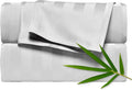 Pure Bamboo California King Sheets - 100% Organic Viscose Bed Sheet Set, Soft & Cooling, Jacquard White