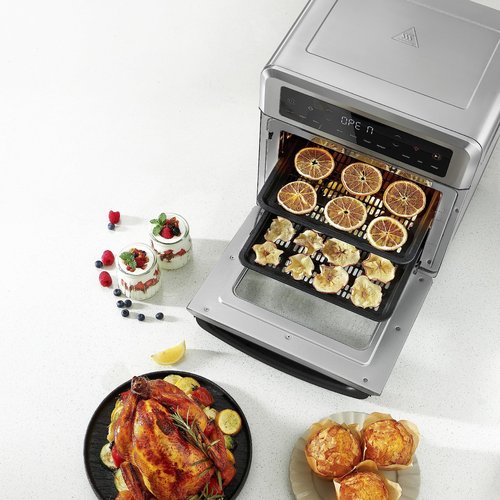 COSORI Air Fryer Tray for Cooking, Accessories Fit 13QT Stainless Steel Toaster Oven - R121, Black, Non-Stick & Dishwasher Safe