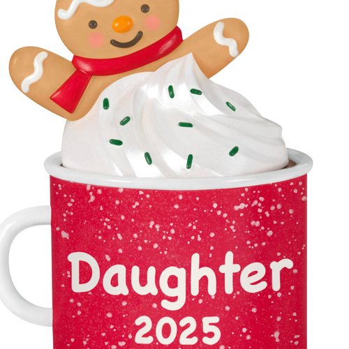 Hallmark Keepsake Christmas Ornament 2025, Daughter Gingerbread Girl in Mug 2025