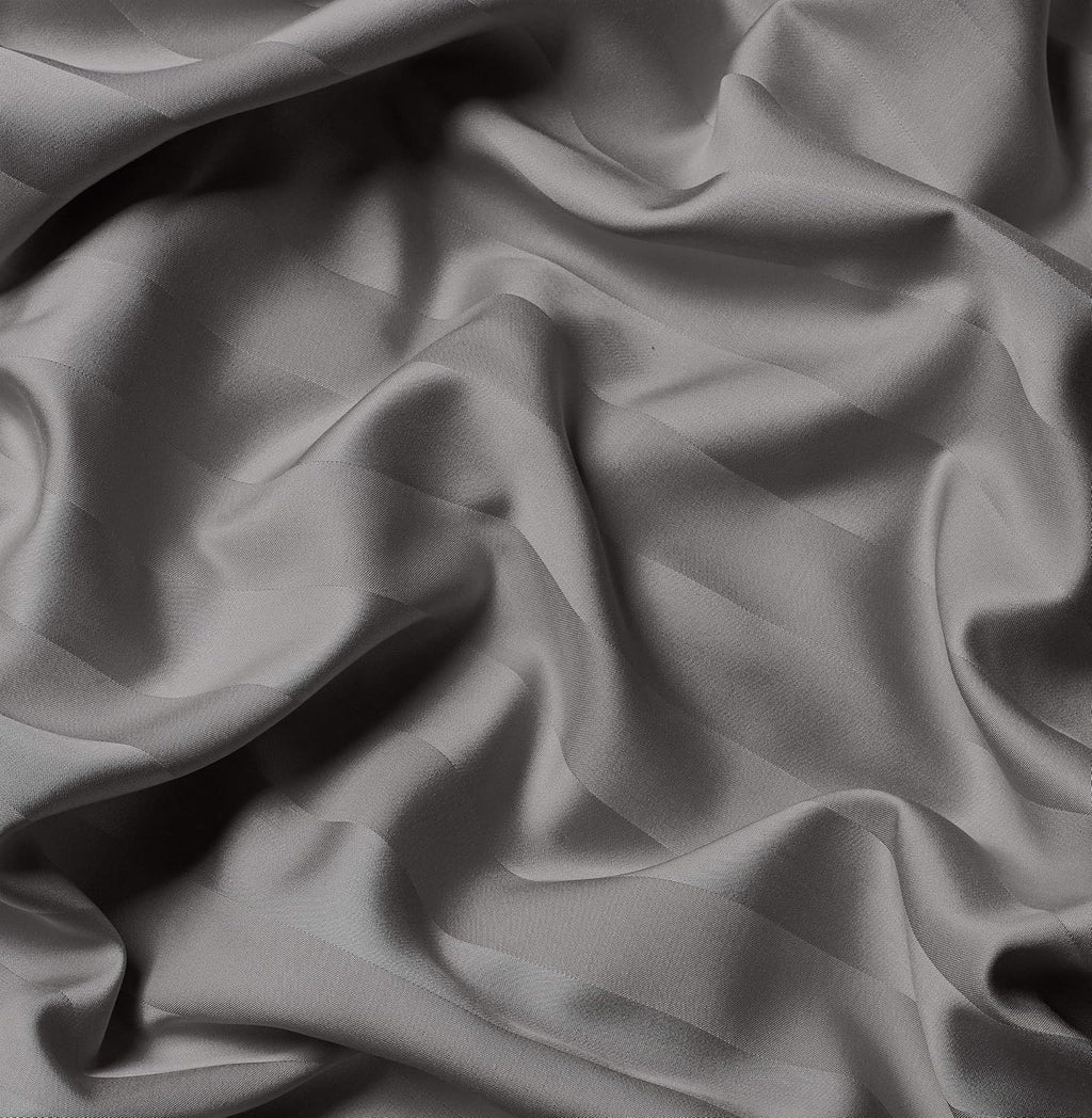 Pure Bamboo Full Bed Sheet Set - 100% Organic Viscose, Luxuriously Soft & Cooling | Jacquard Stone, Double Stitching