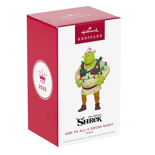 Hallmark Keepsake Christmas Ornament, Shrek and to All a Gross Night, Movie Gifts