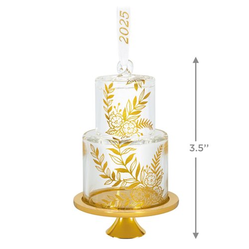 Hallmark Keepsake Christmas Ornament, Our Sweet Beginning 2025, Glass, Wedding Gifts