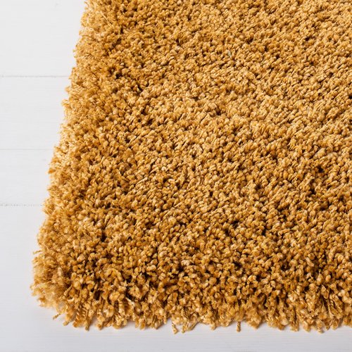 SAFAVIEH Hudson Shag Collection Accent Rug - 2' x 3', Gold, Modern Solid Design, Non-Shedding & Easy Care, 2-inch Thick Ideal for High Traffic Areas in Entryway, Living Room, Bedroom (SGH220D)