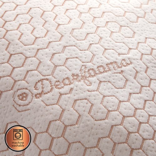 Dearfoams Bed Pillows,Set of 2 Standard/Queen Size,Down Alternative Copper-Infused Pillows with Soft Knit Cover,Supportive for Back, Side & Stomach Sleepers