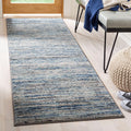 SAFAVIEH Galaxy Collection Runner Rug - 2'3" x 8', Blue & Grey, Modern Design, Non-Shedding & Easy Care, Ideal for High Traffic Areas in Living Room, Bedroom (GAL113M)