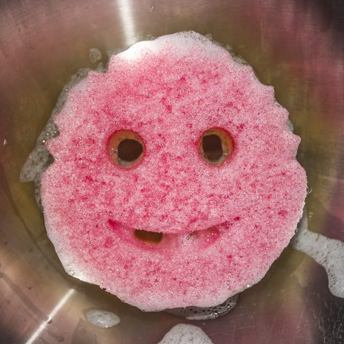 Scrub Daddy Scrub Mommy Dual Sided Cleaning Sponge 3 Pack - Firm Scrubber and Gentle Sponge - Pink