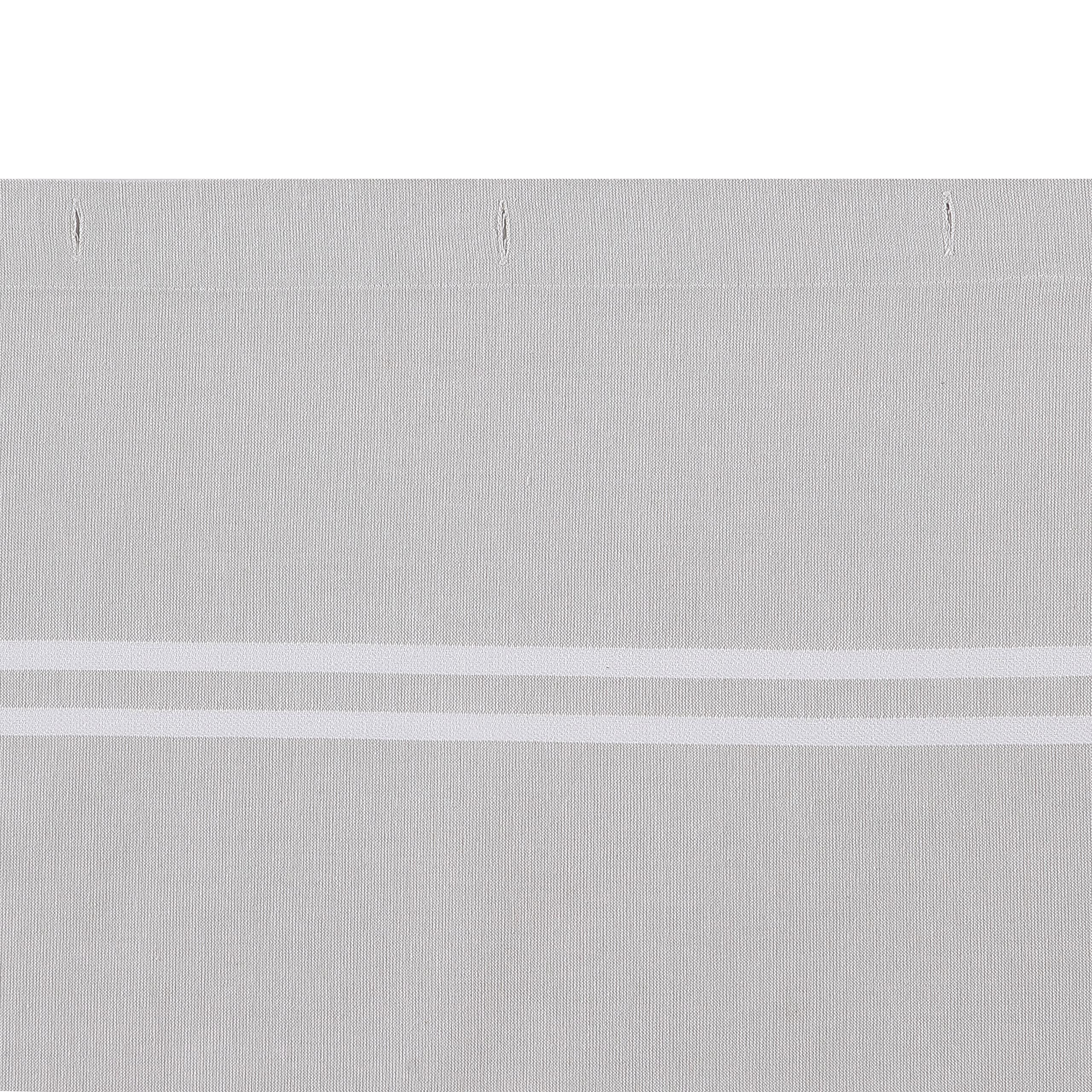 Vera Wang - Fabric Shower Curtain, Cotton Bathroom Decor with Hook Holes Top (Seersucker White, 70" x 72")