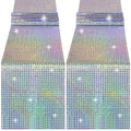 Durony 2 Pack Disco Table Runner 11 x 108 Inch Mirror Silver Laser Glitter Foil Cover With Sparkle Sequin for Bachelorette, 70s, Cowgirl Party Decorations