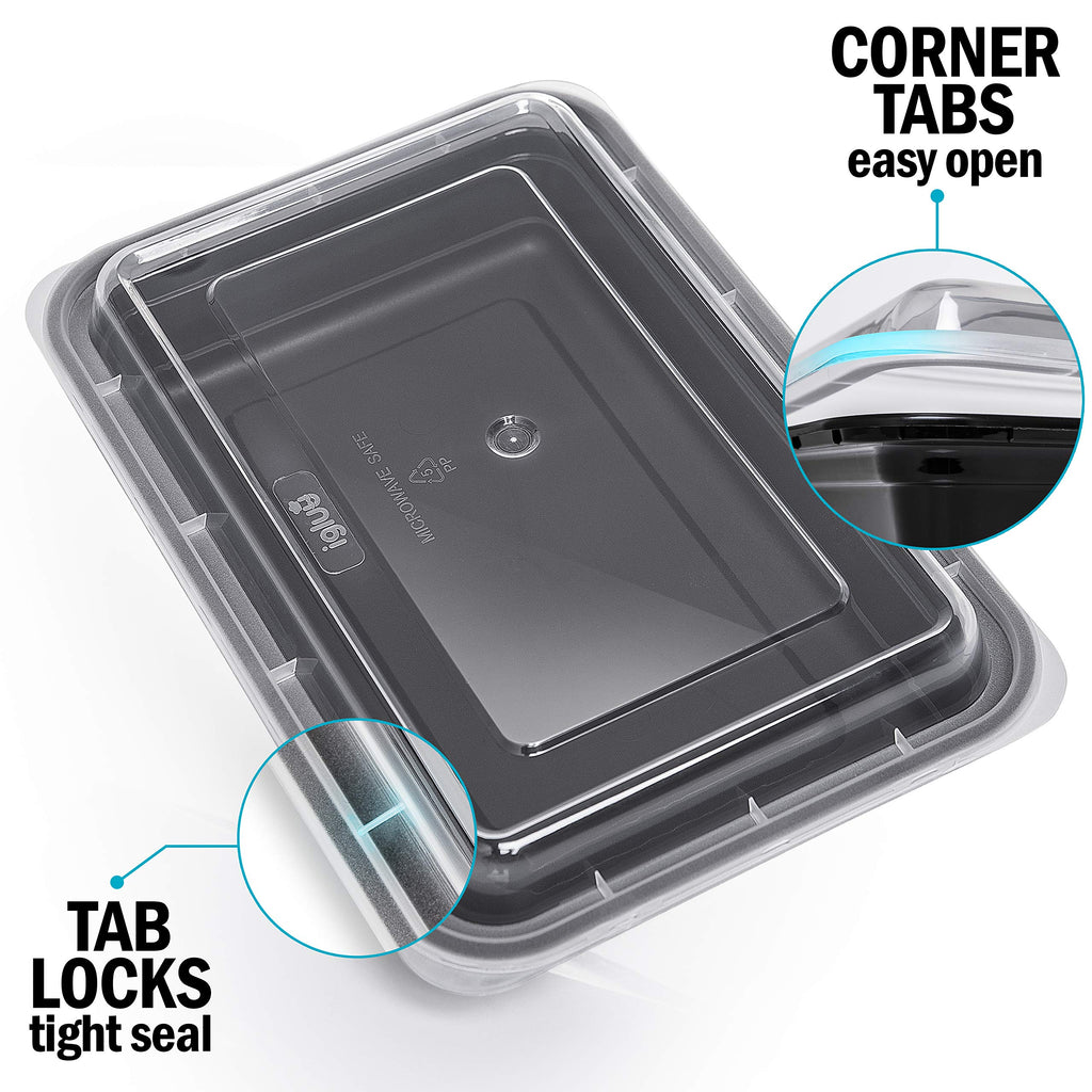 Igluu Meal Prep Containers Reusable (20 Pack) – Food Containers with Lids – Stackable, Microwave, Freezer & Dishwasher Safe – 28oz – 1 Compartment – BPA-Free