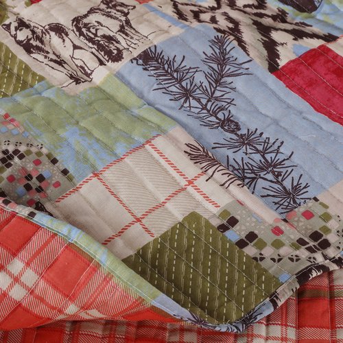 Greenland Home Rustic Lodge Quilt Set, 3-Piece Full/Queen, Multicolor