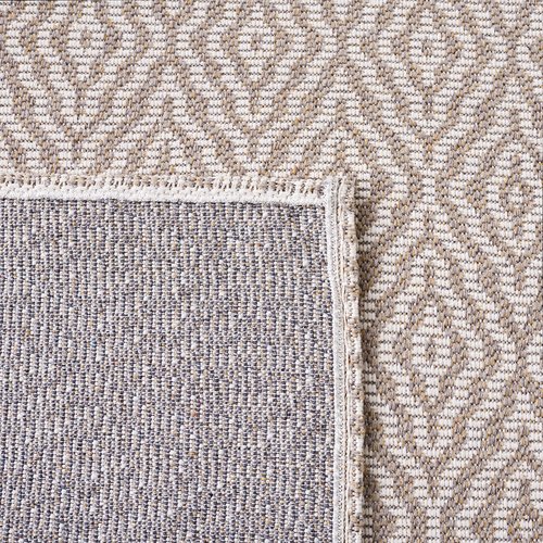Martha Stewart x SAFAVIEH Area Rug Collection - 2' x 8' Runner, Taupe & Cream, Cotton, Ideal for Living Room, Bedroom, Foyer, Hallway (MSR484E)