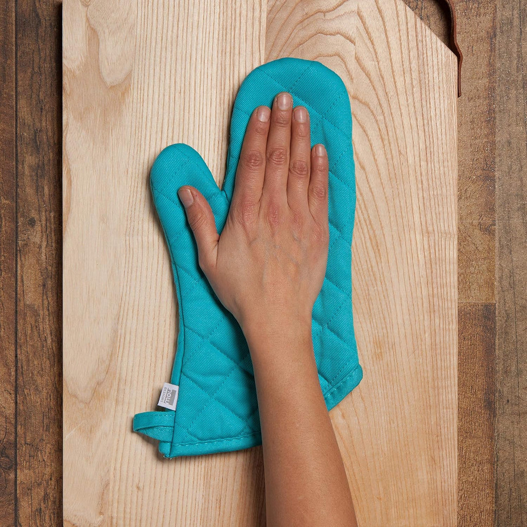 Now Designs Basic Oven Mitt - Bali Design | Set of 2 | 6.5 x 13 Inches for Superior Heat Protection