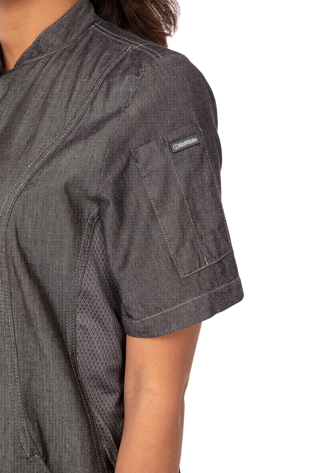 Chef Works Women's Chelsea Chef Coat, Black, X-Large