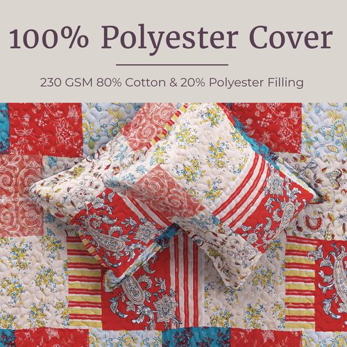 Lavish Home 3 Piece Mallory Quilt Set - Full/Queen