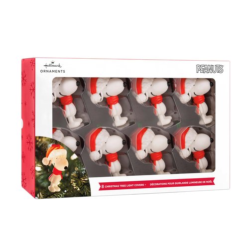 Hallmark Peanuts Snoopy Christmas String Light Covers, Set of 8