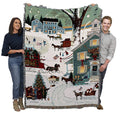 Pure Country Weavers Cape Cod Christmas Blanket by Charles Wysocki - Early America Gift Tapestry Throw Woven from Cotton - Made in the USA (72x54)