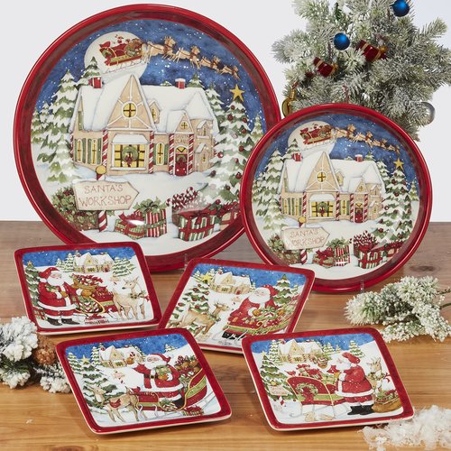 Certified International Santa's Workshop 16 Pc. Dinnerware Set, Service for 4