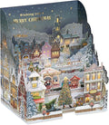 American Greetings 3D Pop-Up Christmas Card - Magic Moments Winter Village Scene by Jacquie Lawson