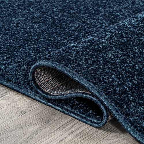 JONATHAN Y Haze Solid Low-Pile Navy Indoor Area Rug 8x10, Coastal,Bohemian,Minimalist,Classic, Easy-Cleaning for Living Room,Bedroom,Kitchen,Pet Friendly,Non-Shedding (SEU100C-8)