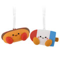 Hallmark Better Together Hot Dog and Freeze Pop Magnetic Christmas Ornaments, Shatterproof, Set of 2, Food Gifts