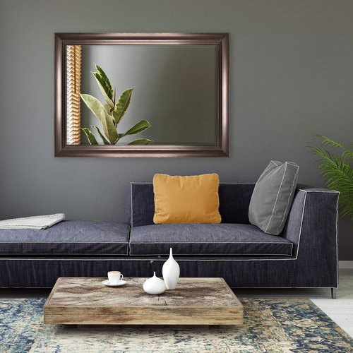 MCS Apex Wall Mirror, 29.5 x 41.5 Inch Overall Size, Bronze