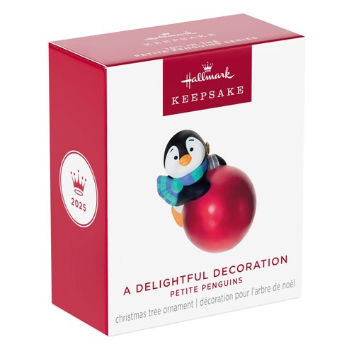 Hallmark Keepsake Petite Penguins Mini Christmas Ornament (A Delightful Decoration) 1" Tiny Ornament for Tabletop Tree