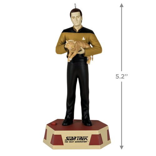 Hallmark Keepsake Christmas Ornament, Star Trek: The Next Generation Data's Ode to Spot with Sound, Gifts for Trekkies