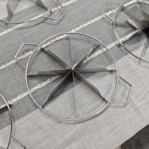 10 Slices Pie Cutter Cookie Cutters Pizza Cutters Stainless Steel Side-Handles