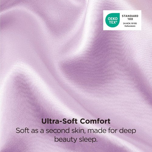 Bedsure Satin Pillowcases - Luxurious Queen Size Set of 2 | Soft Lavender 20x30 Inches for Comfortable Sleep