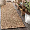 JONATHAN Y Pata Hand Woven Chunky Jute Natural Runner Rug, 2x14, Bohemian, Rustic, Cottage, Easy-Cleaning for Living Room, Bedroom, Kitchen, Non-Shedding (NRF102A-214)