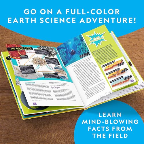 National Geographic Rock Collection Box for Kids - 300-Piece Set with Real Gemstones, Crystals & Minerals | Includes Expert Guide Book